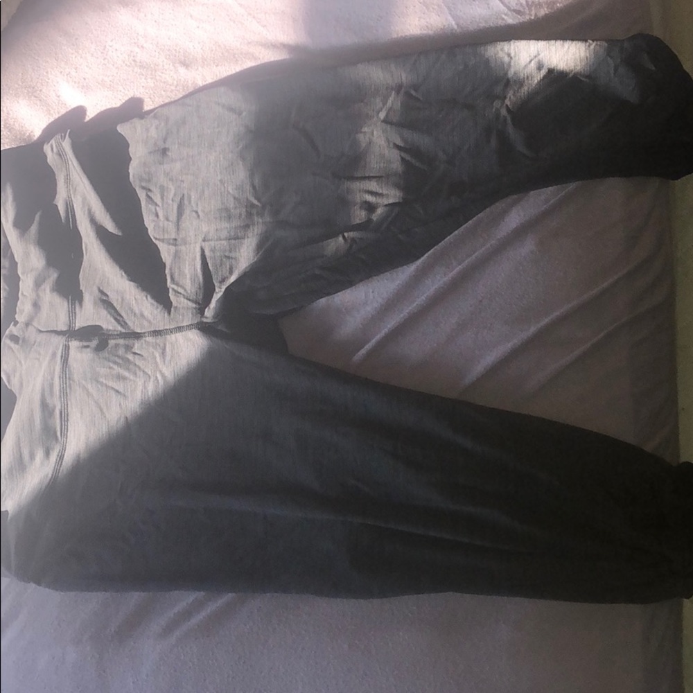 Black lace up Capri leggings